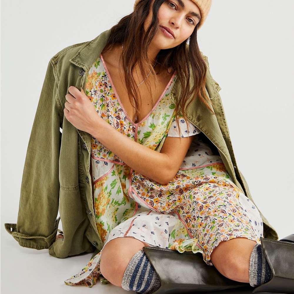 Free People Wildflower Patchwork Mini Dress Size M, NWOT - Picture 8 of 8